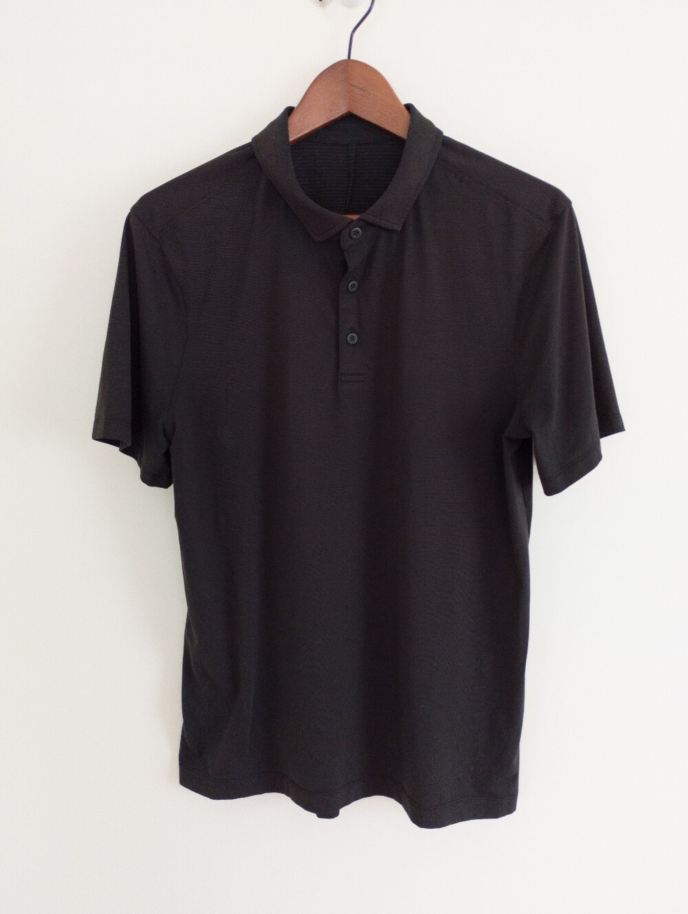 Lululemon Evolution Short Sleeve Polo Shirt Black Men's Activewear Athletic Golf